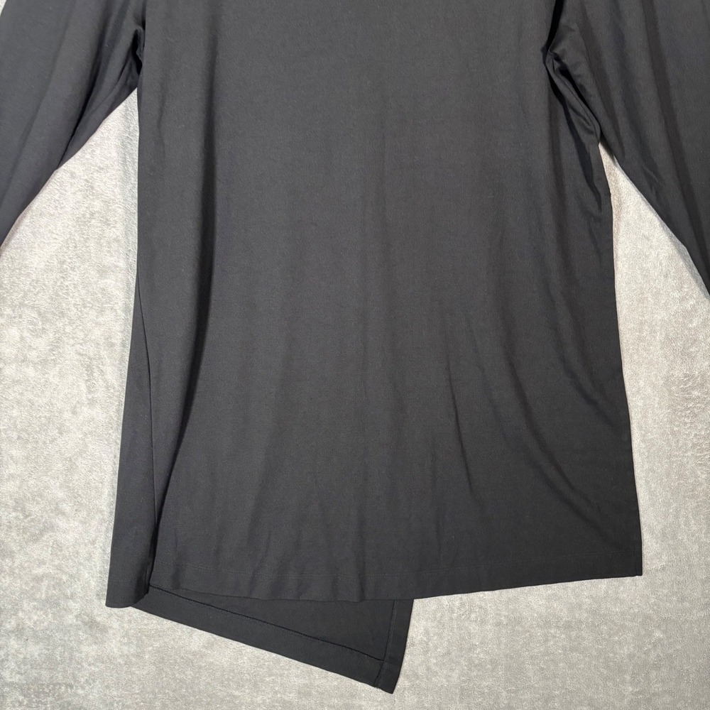 Bryn Walker Black Modal Blend Asymmetrical Cowl Neck Tunic Dress Women Large USA - Picture 8 of 13